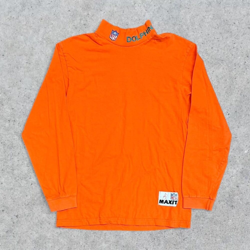 Vintage 90’s Miami Dolphins Mock Neck Long Sleeve Shirt